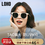 眼镜生活（LOHO）2025新墨镜女偏光开车太阳镜圆框防晒护目眼镜潮流显脸小登山镜