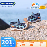 江博士夏季男女童舒适运动风宝宝学步鞋透气幼儿童鞋潮流海贝壳包头凉鞋 蓝色 28 码脚长约17.2-17.8