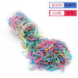 环保儿童橡皮筋不伤发女童发绳可爱宝宝一次性发圈扎头发小女孩黑色头绳 亮彩色大号