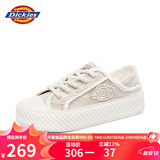 Dickies女士帆布鞋潮流休闲鞋子布鞋低帮百搭平底鞋 卡布奇诺 37