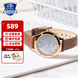 卡西欧（CASIO）七夕节礼物 SHEEN 时尚休闲潮流皮带女表石英手表SHE-4545 送女友 SHE-4546PGL-6AUPR