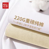 红豆（Hodo）男士长袖T恤春秋重磅纯棉透气吸汗内搭上衣学生款简约百搭打底衫t