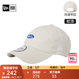 NEW ERA纽亦华椭圆logo软顶棒球帽刺绣简约男女情侣弯檐帽 13792904-白色 OSFM