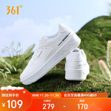 361°运动男鞋秋冬季学生复古厚底增高小白休闲板鞋子男672426611-1