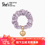 She's茜子心型职业发圈丸子头皮筋简约发绳时尚头饰生日礼物送女友