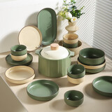 川岛屋（KAWASIMAYA）北欧碗盘餐具组合整套餐具陶瓷碗筷子盘子乔迁礼物碗筷套装 4人食【礼盒】(双耳汤碗)