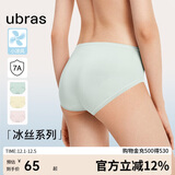 ubras小凉风女士内裤女7A抗菌裆冰丝夏超薄无痕速干透气舒适3条装