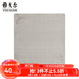 雅戈尔（YOUNGOR）丝巾男经典口袋方巾优质涤丝经典丝巾装饰方巾商场同款 浅咖YHHJ755203XQQ 均码