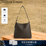 CHARLES&KEITH大容量通勤子母单肩包托特包包女包生日礼物CK2-40270966-1 Dark Moss深苔绿色 L