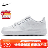 耐克NIKE板鞋女子大童空军一号 AIR FORCE 1运动鞋 DH2920-111白38