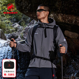 猛犸象（MAMMUT）【抓绒款】Clion 红标男女款户外防风保暖休闲夹克外套刺绣标软壳 钛灰色 L