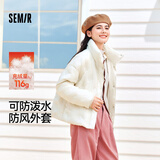 森马（Semir）羽绒服女冬季薄款90绒子防泼水防风千鸟格设计感外套101724113012