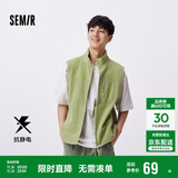 森马马甲男秋抗静电摇粒绒外套保暖立领内搭纯色上衣109724103104