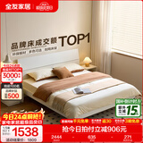 全友家居现代简约高箱储物收纳床主卧1.8米x2米双人大床家具政府补贴 【暖白色 | 高脚】床+65床垫+床头柜G*1 1.5x2米【爆款+性价比超高】