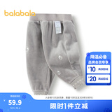巴拉巴拉【荣信乐乐趣IP】巴拉巴拉宝宝长裤女童冬季运动裤可爱加绒保暖 晨灰20131 73