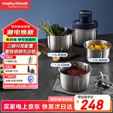 摩飞电器（Morphyrichards）绞肉机 家用套娃绞馅机碎肉机 电动多功能辅食料理机打蒜搅拌机 不锈钢三碗 MR9401A