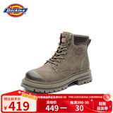 Dickies女士马丁靴高帮时尚情侣靴百搭工装靴女 浅咖 男女款-40 