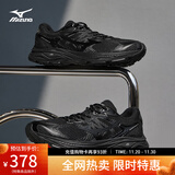 美津浓（MIZUNO）【RACER V2】25年新款高街机能复古潮流慢跑鞋男女缓震透气跑鞋 04/黑色/银色 39 (250mm)