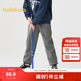 巴拉巴拉童装儿童裤子男童女童长裤秋冬装运动百搭休闲裤时尚卫裤束脚裤潮 【冬】深花灰-加绒保暖 160