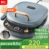 利仁（Liven）电饼铛家用可拆洗加深烤盘电饼档双面煎烤智能煎饼锅烙饼锅大号三明治早餐机烤肉锅智能电饼铛 【0氟钛瓷下拆盘/加深蒸汽/可调火力】D3088S