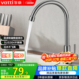 华帝（VATTI）单冷厨房水龙头304不锈钢枪灰 洗菜盆洗菜池水槽适用 016000H