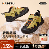 卡特兔童鞋儿童运动鞋秋冬加绒户外徒步机能鞋男童女童软底跑步鞋登山鞋 绿黑橙-加绒 28 内长17.4cm 脚长16.3-16.9