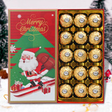 费列罗（FERRERO）巧克力礼盒圣诞礼物限定情人节榛果生日女生实用送男女朋友金莎 费列罗圣诞礼盒