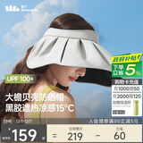 蕉下（beneunder）遮阳帽子黑胶贝壳防晒帽女防紫外线大檐太阳帽空顶帽BM532灰
