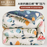 雅鹿·自由自在A类抗菌纤维被子被芯秋冬天季单双人褥棉被4斤200x230cm繁花
