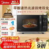 美的（Midea）微波炉烤箱一体机 小型家用20升微波炉  光波加热 钻石背板（M1-L201B）