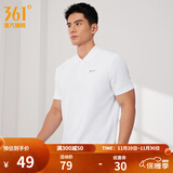361°运动翻领t恤2025年春夏季新款休闲透气短袖情侣POLO衫开学季 【男款】本白 XL