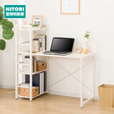 NITORI宜得利家居 家具 电脑桌台式家用书桌书柜组合办公桌带书架 卓克 白色110（需自行安装）