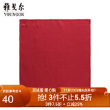 雅戈尔（YOUNGOR）丝巾男士经典口袋丝巾优质涤丝面料经典丝巾装饰方巾商场同款 暗红 均码