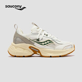 Saucony索康尼2K骑士鞋休闲鞋男女复古老爹鞋女厚底增高运动鞋男 白灰绿8 37.5