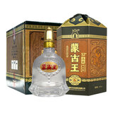 蒙古王 白酒 浓香型纯粮食酒 高度白酒礼盒整箱装  52度金帐6  500ml*4