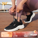 361°运动鞋女秋冬网布健身轻便休闲厚底缓震通勤跑步鞋子682232210-4
