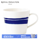 Royal Doulton英国皇家道尔顿陶瓷马克杯咖啡杯创意笔触蓝白太平洋北欧简约 笔刷