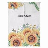 六月大白  ins北欧植物门帘布艺半帘卧室客厅装饰免打孔家用隔断帘挡风帘子植物花卉风格 北欧BO-18 宽90X140高一体