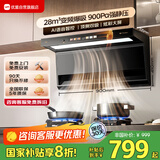 优盟（UM）油烟机家用顶侧双吸抽油烟机大吸力智能变频厨房脱排免拆自清洗侧顶吸 家电国家补贴以旧换新B02