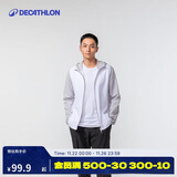 迪卡侬迪卡侬防晒衣男户外跑步衣速干防风帽衫极地白L-4826171