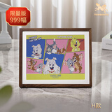 铜师傅正版授权 手工錾刻 《猫和老鼠》桌面铜雕画 书桌装饰摆件 H款