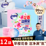 老管家花香洁厕宝50g*12块洁厕灵液球蓝泡泡清洁剂马桶除垢除臭去异味