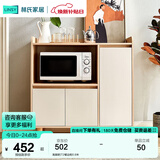 林氏家居餐边柜北欧现代简约客厅茶水柜家用多功能收纳储物碗柜实木脚 高脚款|T2餐边柜0.9米