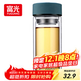 富光 男女士双层玻璃杯 高硼硅泡茶杯 茶水分离水杯带茶隔杯子500ml