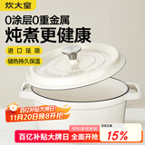 炊大皇珐琅锅铸铁锅家用炖锅砂锅汤锅焖烧锅电磁炉燃气煮锅24cm