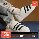 adidas「面包鞋」PUFFYLETTE经典运动棉鞋男女秋冬阿迪达斯三叶草   米白/黑   36.5
