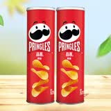 品客（Pringles）薯片桶装罐装休闲零食办公室零食膨化食品原味110g*2罐