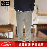 马登工装雪尼尔垂感聪明裤美式巴恩风直筒休闲裤仿灯芯绒束脚长裤子男 浅灰色 S
