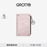 个乐植鞣绵羊皮真皮卡包卡夹钱包轻奢男女款情侣礼物 樱粉 均码