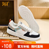 361°运动鞋男秋冬季复古百搭厚底保暖小白休闲板鞋子男672136611-5
